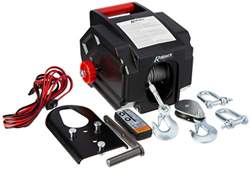 RIBITECH 4277 Seilwinde für Auto, 5 t, vorwärts und rückwärts, 12 V, schwarz
